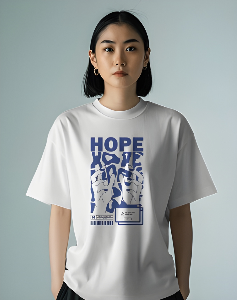 men's oversized hope graphic printed tshirt 3 colors