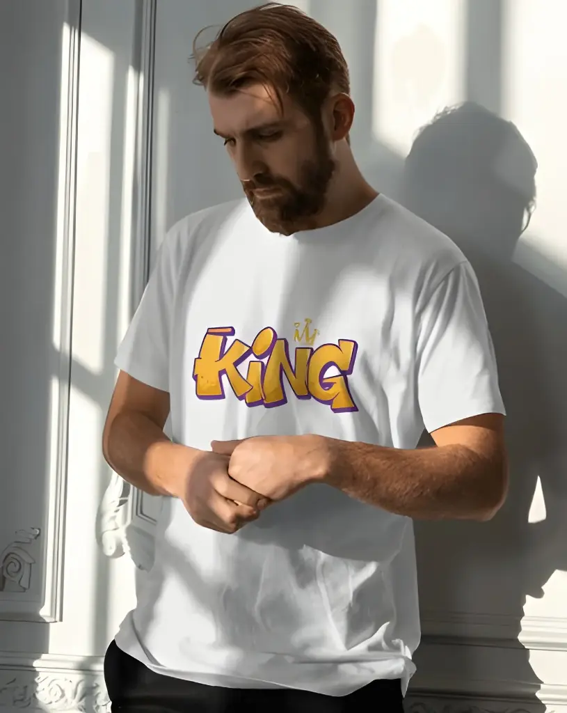 men's king graphic printed tshirt 5 colors