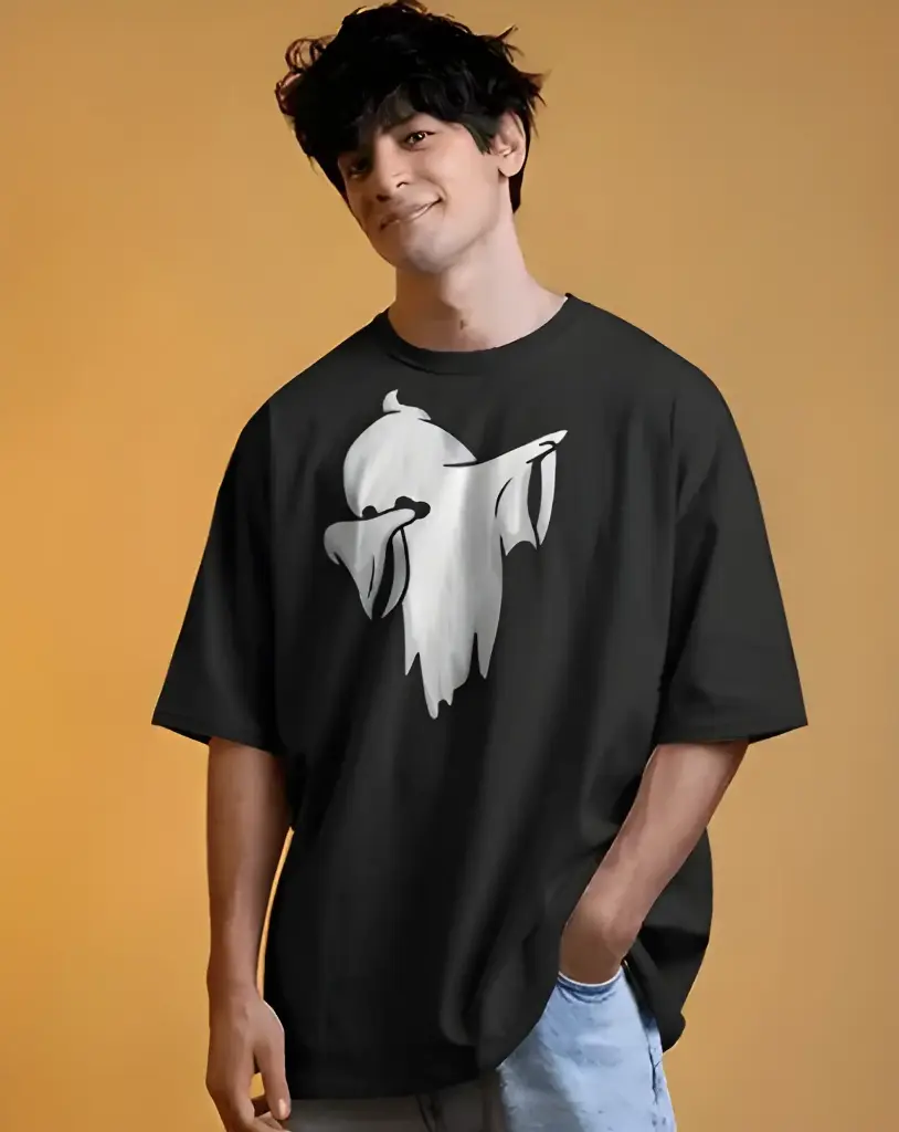 men's oversized ghost tshirt 2 colors
