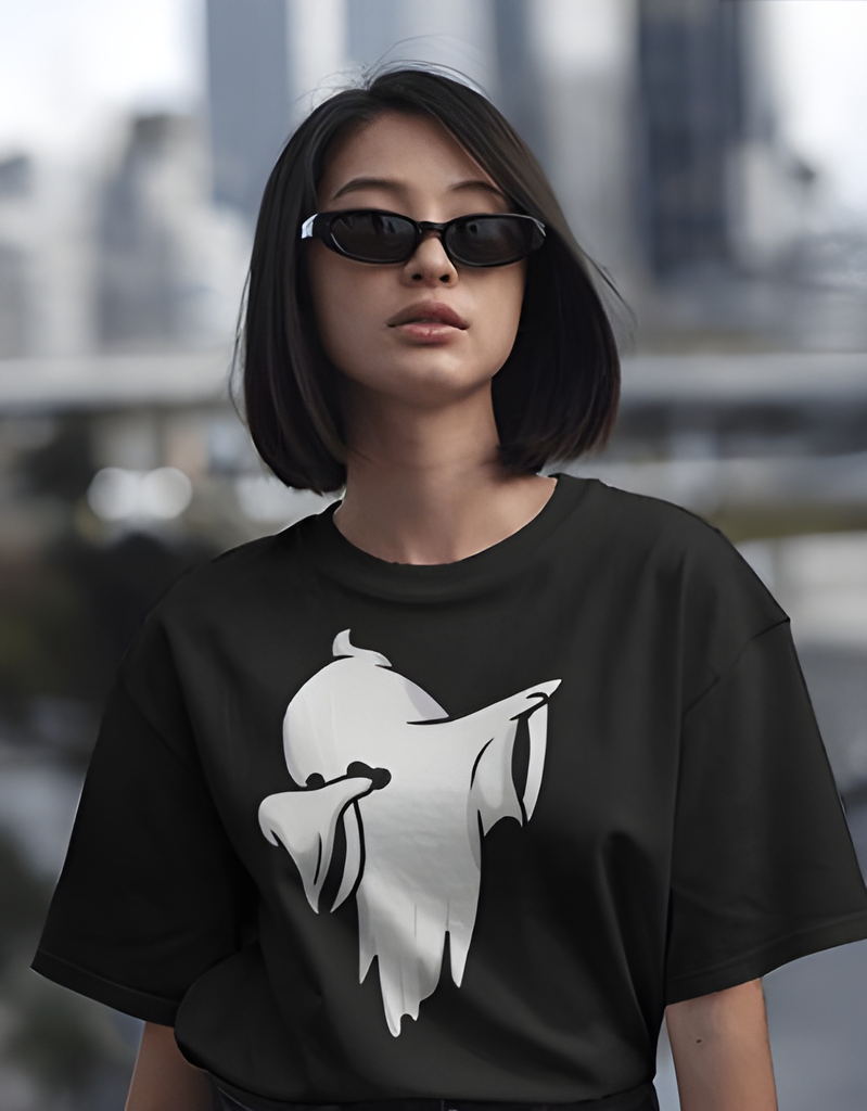 women's oversized ghost tshirt 2 colors