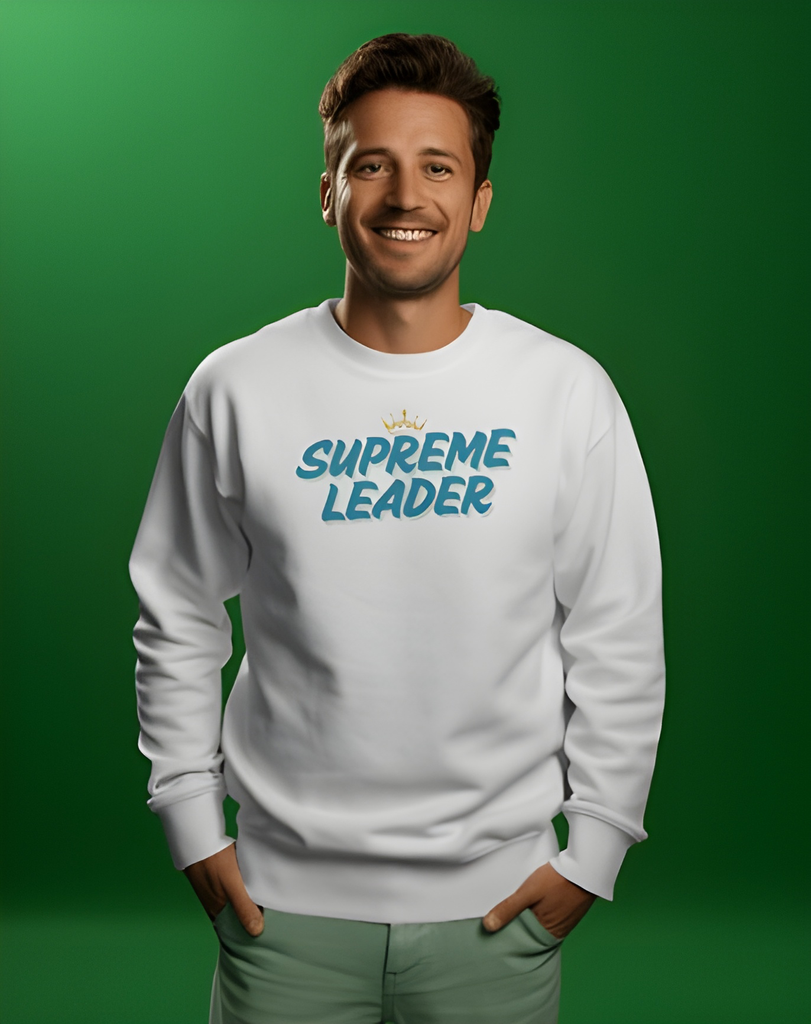 men's supreme leader graphic printed sweatshirt 2 colors