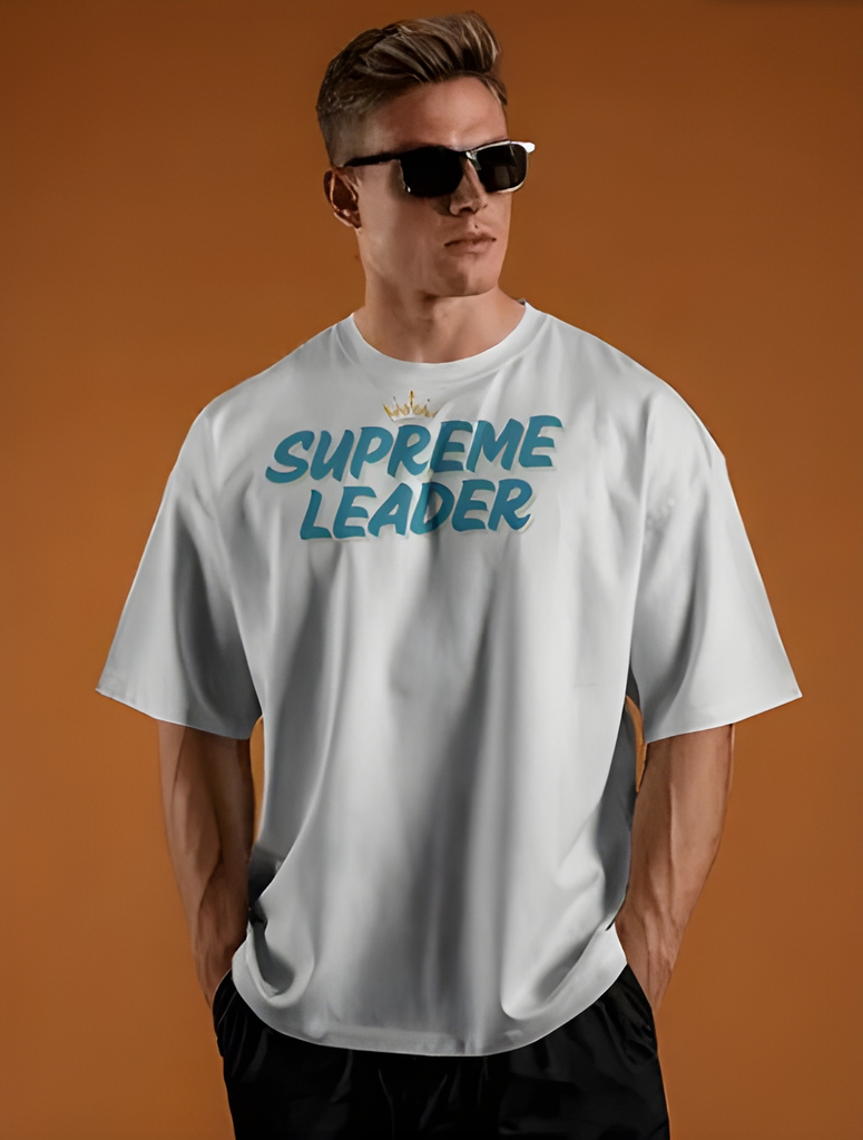 men's oversized supreme leader graphic printed tshirt 4 colors