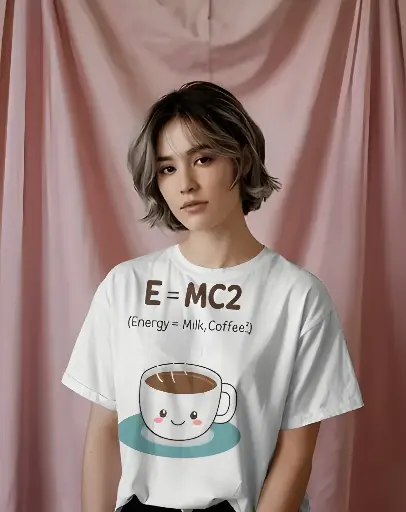 women's E=MC2 graphic printed tshirt 4 colors
