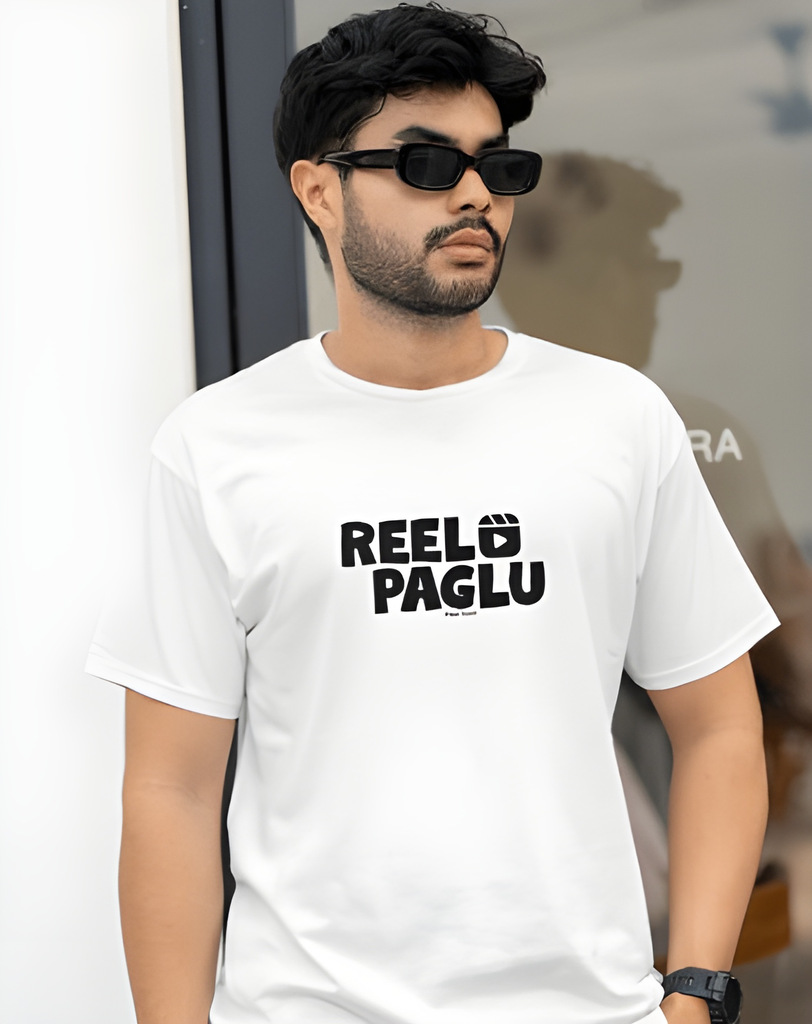 unisex reel paglu typography tshirt 4 colors
