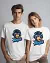 couple's the hangout monkey graphic printed tshirt 3 color