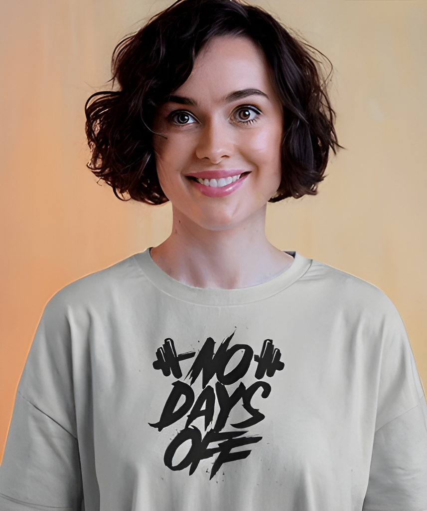 unisex oversized no days off graphic printed tshirt 2 colors
