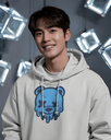 men's panda graphic printed hoodie 3 colors