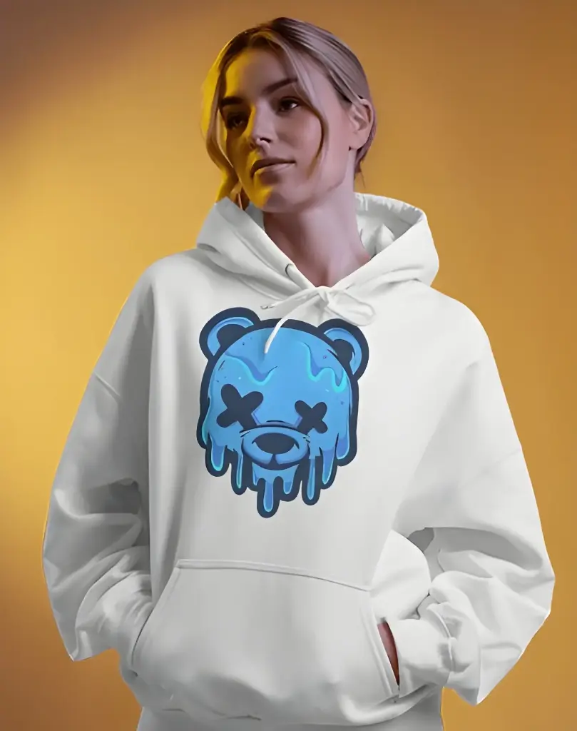 women's panda graphic printed hoodie 3 colors