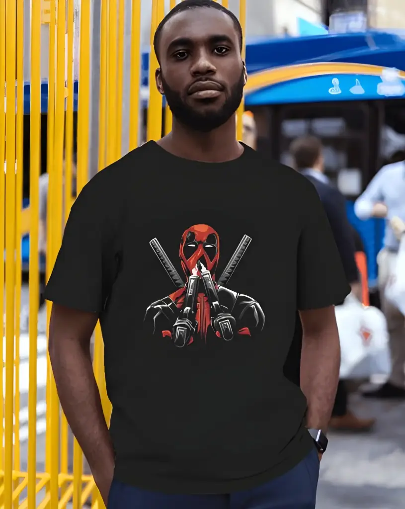 unisex deadpool graphic printed tshirt 2 colors