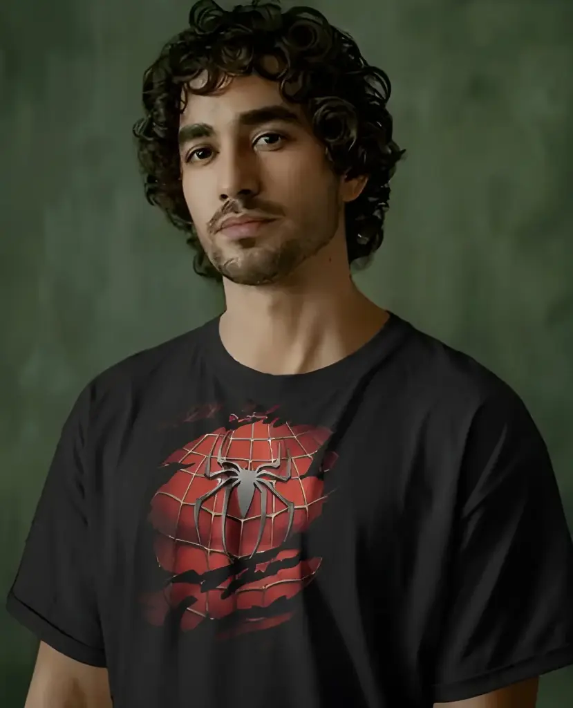 unisex spiderman graphic printed tshirt