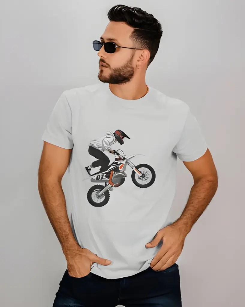 unisex bike graphic printed tshirt 4 colors