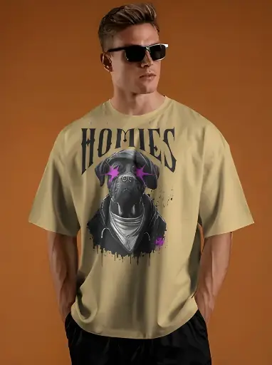 men's oversized homies graphic printed tshirt 3 colors