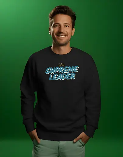 men's supreme leader graphic printed sweatshirt 2 colors