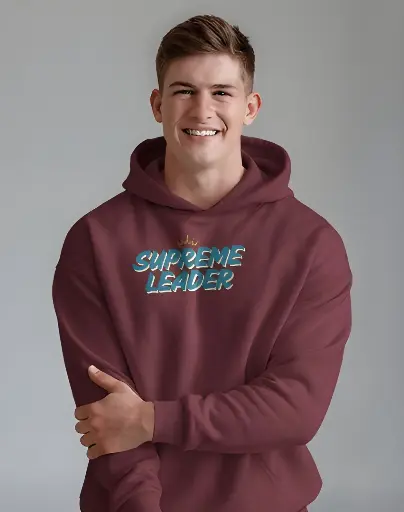 men's supreme leader graphic printed hoodie 3 colors