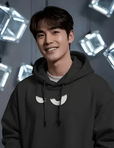 men's eyes graphic printed hoodie