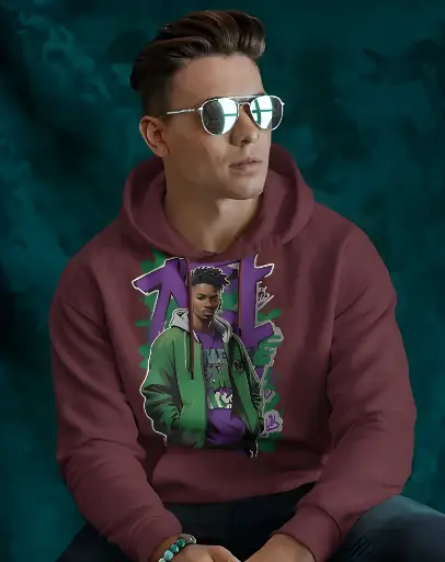 men's graphic printed hoodie 3 colors
